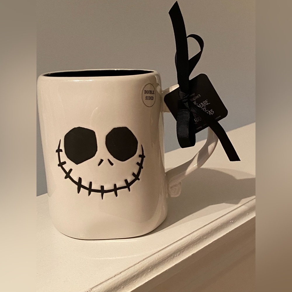 Rae Dunn/Disney Black & White nightmare before Christmas Jack Mug NWT Halloween
